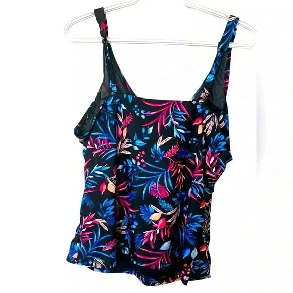 Christina  Tankini Top, Adjustable Straps, Colourful Size 18 - Picture 3 of 9